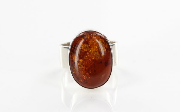 Italian Design German Baltic Amber 925 Silver Handmade Ring WR197 RRP£110!!!