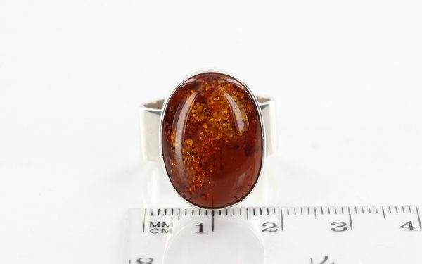 Italian Design German Baltic Amber 925 Silver Handmade Ring WR197 RRP£110!!!