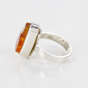 Handmade German Antique Baltic Amber In 925 Silver Ring WR211 RRP£130!!! Size R(59)