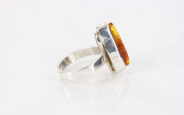 Handmade German Antique Baltic Amber In 925 Silver Ring WR211 RRP£130!!! Size R(59)