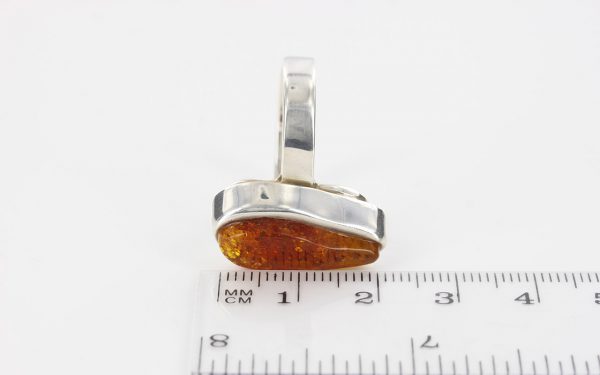 Handmade German Antique Baltic Amber In 925 Silver Ring WR211 RRP£130!!! Size R(59)