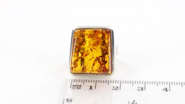 Handmade German Baltic Golden Yellow Amber in 925 Silver Ring WR200 RRP£130!!!