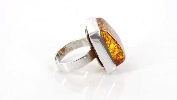 Handmade German Baltic Golden Yellow Amber in 925 Silver Ring WR200 RRP£130!!!