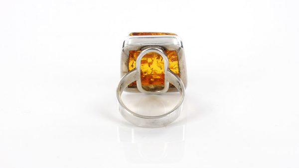 Handmade German Baltic Golden Yellow Amber in 925 Silver Ring WR200 RRP£130!!!