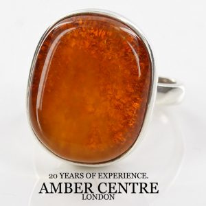 Handmade Antique German Baltic Amber In 925 Silver Ring WR214 RRP£80!!! Size P (56)