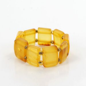 German Baltic Stylish Honey Amber Handmade Elastic Ring RB003 RRP£35!!!