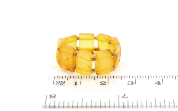 German Baltic Stylish Honey Amber Handmade Elastic Ring RB003 RRP£35!!!