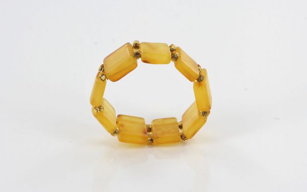 Misty Honey German Baltic Amber Handmade Elastic Ring RB027 RRP£35!!!