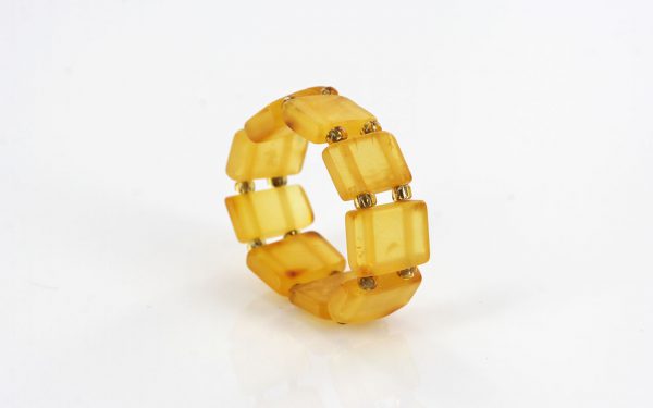 Misty Honey German Baltic Amber Handmade Elastic Ring RB027 RRP£35!!!