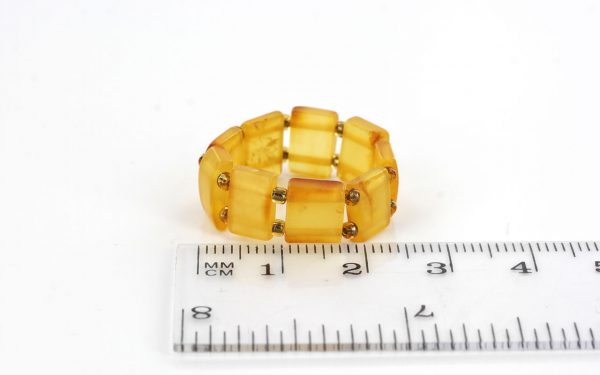 Misty Honey German Baltic Amber Handmade Elastic Ring RB027 RRP£35!!!