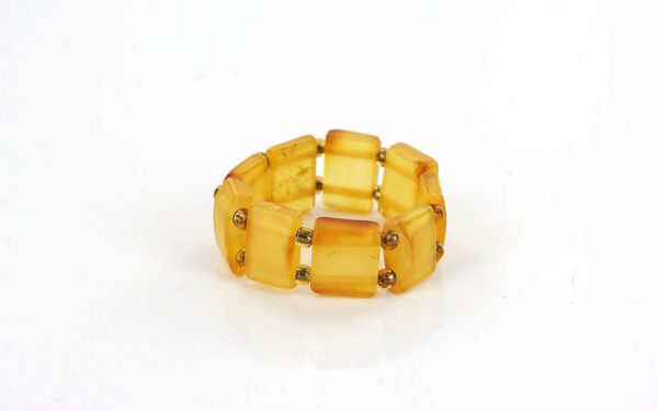Misty Honey German Baltic Amber Handmade Elastic Ring RB027 RRP£35!!!