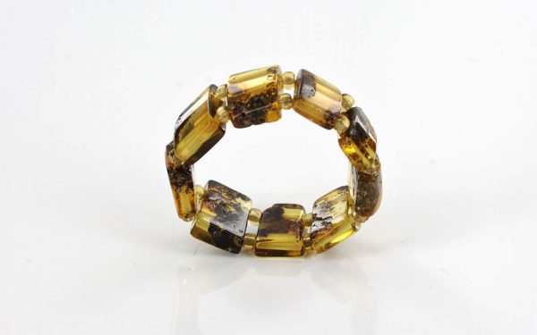 Precious Vintage GERMAN BALTIC AMBER Handmade Elastic Ring RB028 RRP£35!!!