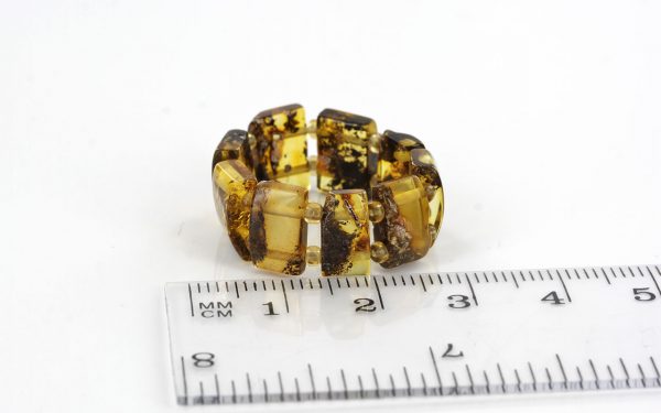 Precious Vintage GERMAN BALTIC AMBER Handmade Elastic Ring RB028 RRP£35!!!