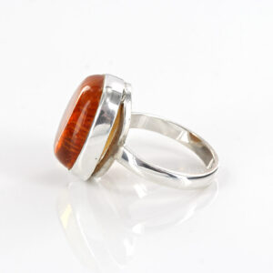 Handmade Antique German Baltic Amber 925 Silver Ring WR216 RRP£80!!! Size M