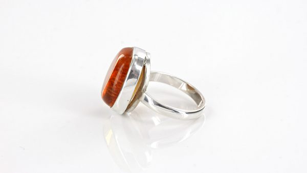 Handmade Antique German Baltic Amber 925 Silver Ring WR216 RRP£80!!! Size M