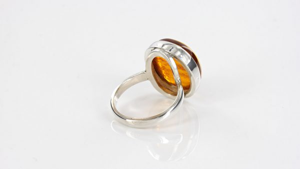 Handmade Antique German Baltic Amber 925 Silver Ring WR216 RRP£80!!! Size M