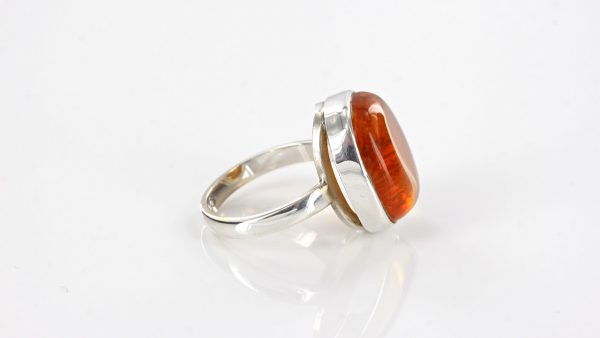 Handmade Antique German Baltic Amber 925 Silver Ring WR216 RRP£80!!! Size M