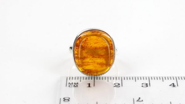 Handmade Antique German Baltic Amber 925 Silver Ring WR216 RRP£80!!! Size M