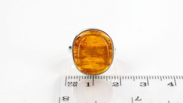 Handmade Antique German Baltic Amber 925 Silver Ring WR216 RRP£80!!! Size M