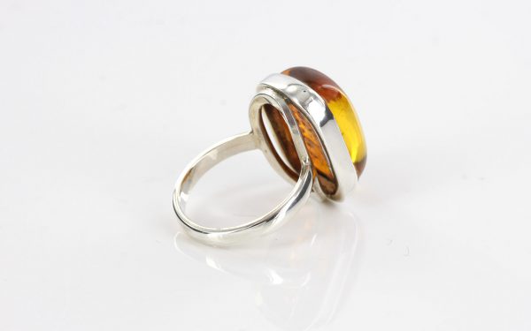 Handmade Antique German Baltic Amber In 925 Silver Elegant Ring WR219 RRP£80!!!Size O
