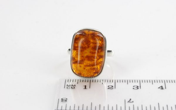 Handmade Antique German Baltic Amber In 925 Silver Elegant Ring WR219 RRP£80!!!Size O