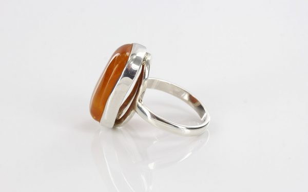 Handmade Antique German Baltic Unique Amber 925 Silver Ring WR222 RRP£80!!! Size P