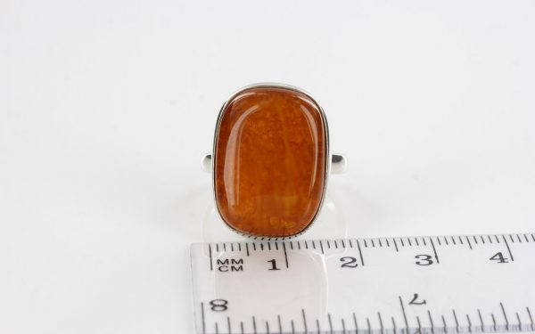 Handmade Antique German Baltic Unique Amber 925 Silver Ring WR222 RRP£80!!! Size P