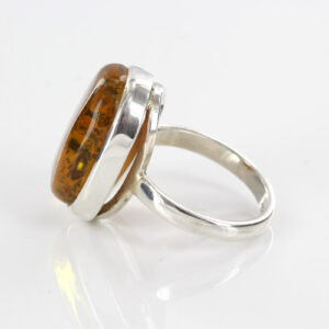 Handmade Antique German Baltic Amber 925 Silver Unique Ring WR227 RRP£80!!! Size P(56)