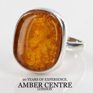 Handmade Antique German Baltic Amber 925 Silver Elegant Ring WR230 RRP£60!!! Size P