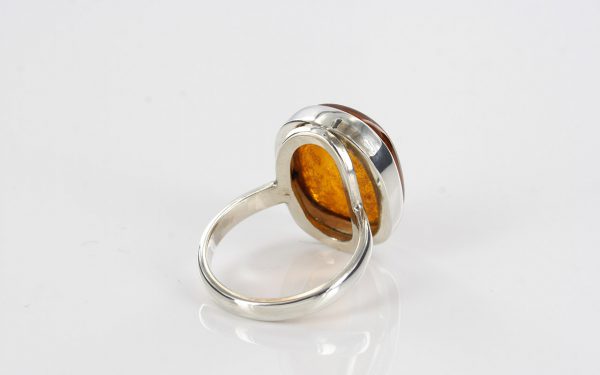 Handmade Antique German Baltic Amber 925 Silver Elegant Ring WR230 RRP£60!!! Size P