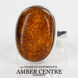 Handmade Antique German Baltic Amber 925 Silver Ring WR233 RRP£70!!! Size M(53) RRP£70 !!!