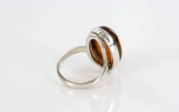 Handmade Antique German Baltic Amber 925 Silver Ring WR233 RRP£70!!! Size M(53) RRP£70 !!!