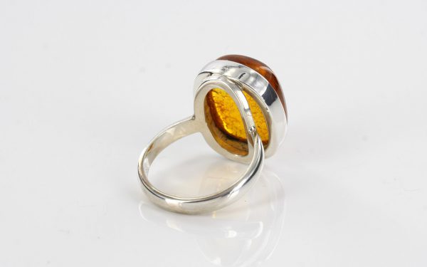 German Baltic Amber In 925 Silver Handmade Elegant Ring WR235 RRP£70!!! Size L 1/2(52)