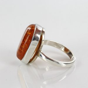 German Baltic Amber In 925 Silver Handmade Elegant Ring WR236 RRP£70!!! Size M