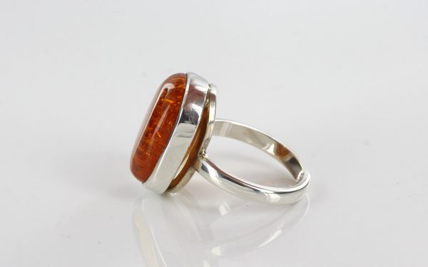 German Baltic Amber In 925 Silver Handmade Elegant Ring WR236 RRP£70!!! Size M