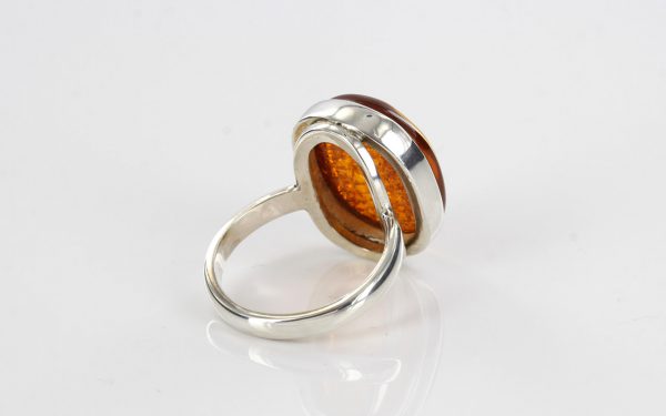 German Baltic Amber In 925 Silver Handmade Elegant Ring WR236 RRP£70!!! Size M