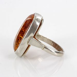 German Baltic Antique Amber In 925 Silver Handmade Ring WR237 RRP£110!!! Size P