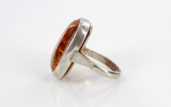 German Baltic Antique Amber In 925 Silver Handmade Ring WR237 RRP£110!!! Size P