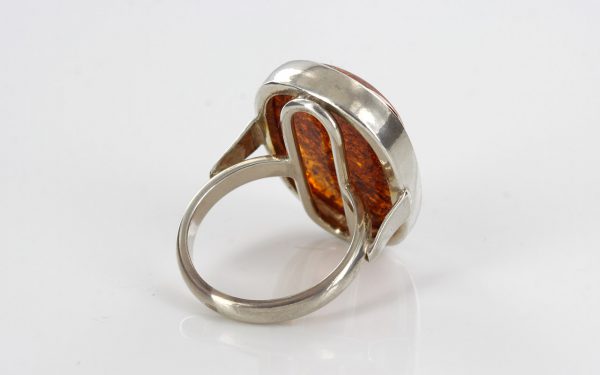 German Baltic Antique Amber In 925 Silver Handmade Ring WR237 RRP£110!!! Size P