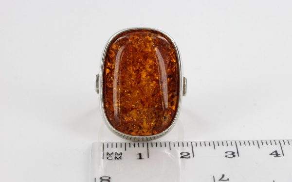 German Baltic Antique Amber In 925 Silver Handmade Ring WR237 RRP£110!!! Size P