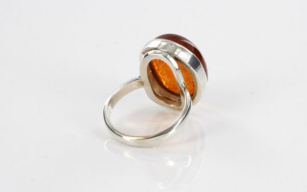 German Antique Baltic Amber In 925 Silver Handmade Ring WR238 RRP£65!!! Size L