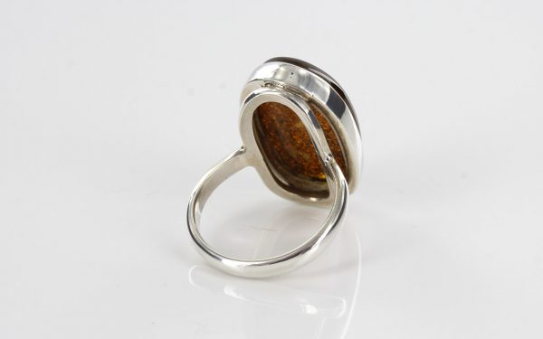 German Antique Baltic Amber In 925 Silver Handmade Ring WR240 RRP£80!!! Size N