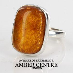 Antique German Baltic Amber In 925 Silver Handmade Ring WR243 RRP£70!!! Size M