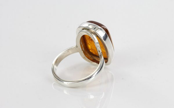 Antique German Baltic Amber In 925 Silver Handmade Ring WR243 RRP£70!!! Size M