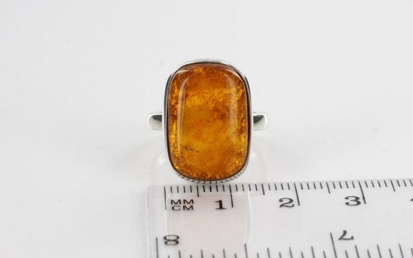 Antique German Baltic Amber In 925 Silver Handmade Ring WR243 RRP£70!!! Size M