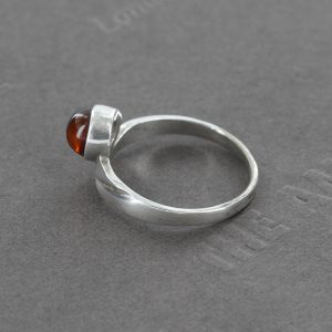 German Baltic Cognac Amber In 925 Silver Handmade Stylish Ring WR253 RRP£25!!!