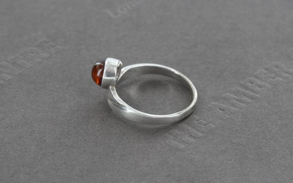 German Baltic Cognac Amber In 925 Silver Handmade Stylish Ring WR253 RRP£25!!!