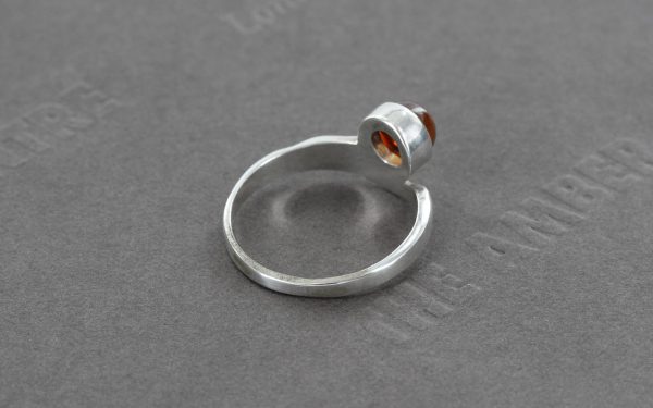 German Baltic Cognac Amber In 925 Silver Handmade Stylish Ring WR253 RRP£25!!!