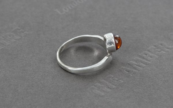 German Baltic Cognac Amber In 925 Silver Handmade Stylish Ring WR253 RRP£25!!!