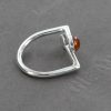 German Baltic Amber Unique Design 925 Silver Handmade Ring WR254 RRP£30!!! Size N